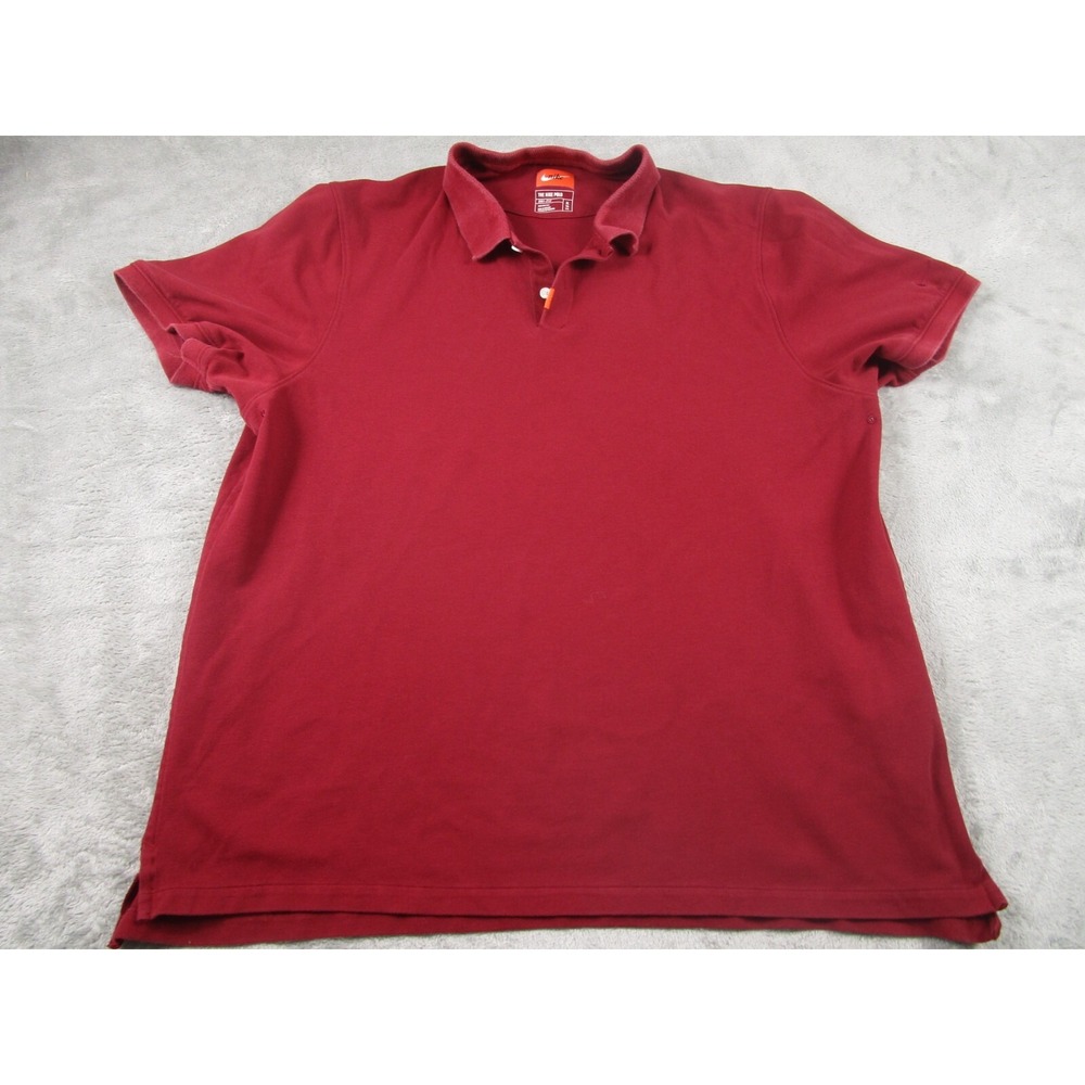 Nike Polo‎ Shirt Mens XL Red Golf Dri Fit Activewear Short Sleeve
